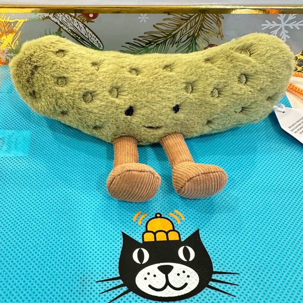 Jellycat Amuseable Pickle 3x6" NWT w/Gift Bag